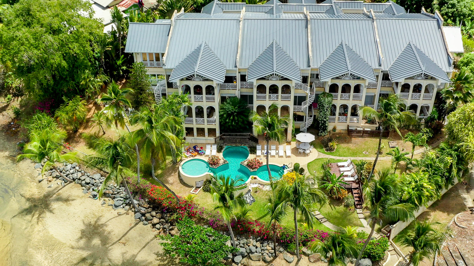 Black Rock Dreams, Tobago - sea views from the pool and gardens